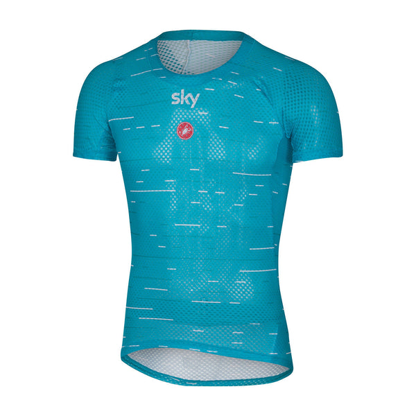 Castelli 2017 teamsky pro mesh short sleeve light baselayer skyblue