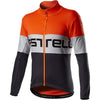 Castelli Prologo Cycling Jacket - Men's Orange/silver grey/dark grey